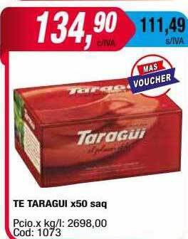 Maxiconsumo Te taragui x50 saq oferta