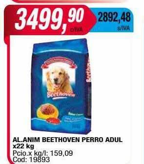 Maxiconsumo Al.anim beethoven perro adul x22 kg oferta