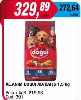 Maxiconsumo Al.anim dogui ad-car x 1.5 kg oferta