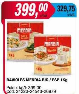 Maxiconsumo Ravioles mendia ric - esp oferta