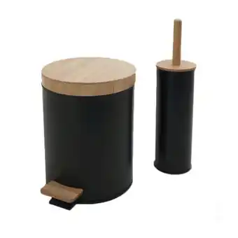 Easy Set basurero 5l escob wc tapa bamboo oferta
