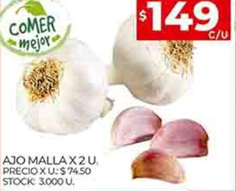 Supermercados DIA Ajo Malla X 2 U oferta