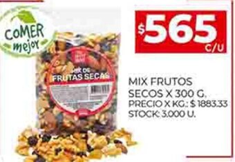 Supermercados DIA Mix Frutos Secos x 300 G oferta