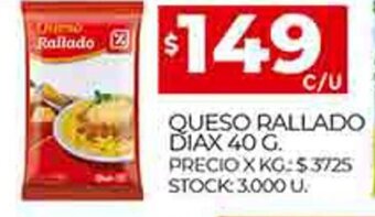 Supermercados DIA Queso Rallado Dia X 40 G oferta