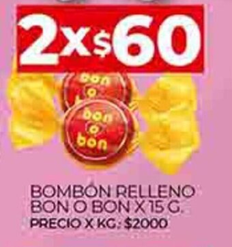 Supermercados DIA Bombón Relleno Bon O Bon X 15G oferta