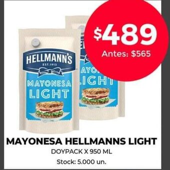 Supermercados Tadicor Mayonesa Hellmanns Light oferta