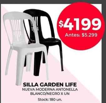 Supermercados Tadicor Silla Garden Life oferta