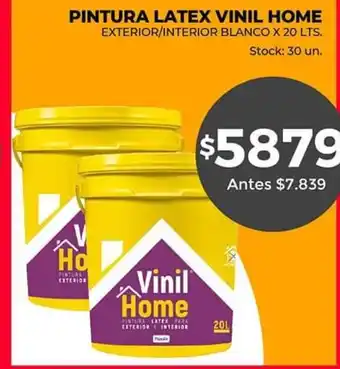 Supermercados Tadicor Pintura Latex Vinil Home oferta