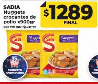 Supermayorista Vital Sadia Nuggets Crocantes de Pollo x 900gr oferta