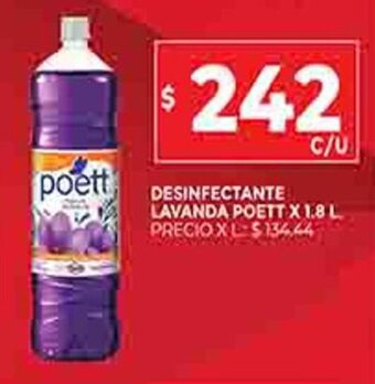Supermercados DIA Desinfectante Lavanda Poett X 1.8 L oferta
