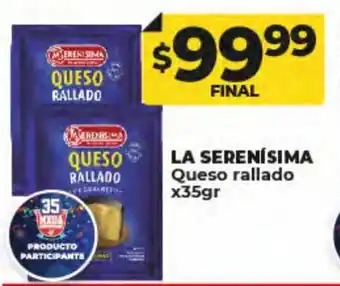 Supermayorista Vital La Serenisima Queso Rallado x 35gr oferta