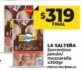 Supermayorista Vital La Sateña Sorrentino Jamón/Mozzarella x 300gr oferta