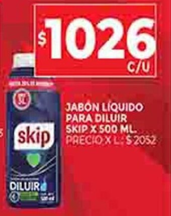 Supermercados DIA Jabón Líquido Para Diluir Skip X 500 ML oferta
