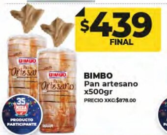 Supermayorista Vital Bimbo Pan Artesano x 500gr oferta