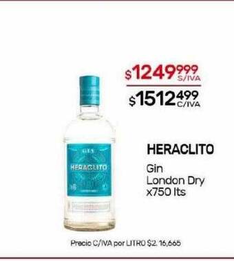 Nini Mayorista Heraclito gin london dry oferta