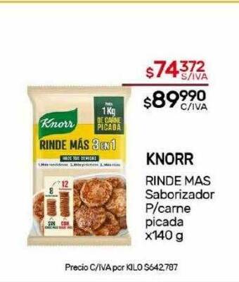Nini Mayorista Knorr rinde mas saborizador p carne picada oferta