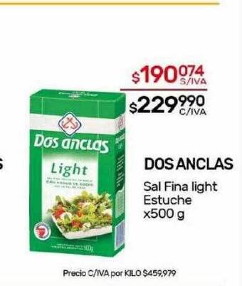 Nini Mayorista Dos anclas sal fina light estuche oferta