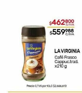 Nini Mayorista La virginia café frasco cappuc trad oferta