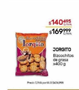 Nini Mayorista Jorgito bizcochitos de grasa oferta