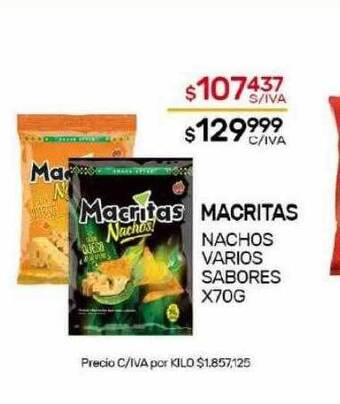 Nini Mayorista Macritas nachos varios sabores oferta