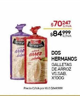 Nini Mayorista Dos hermanos galletas de arroz vs sab oferta