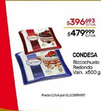 Nini Mayorista Condesa bizcochuelo redondo vain oferta