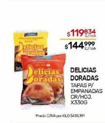 Nini Mayorista Delicias doradas tapas p empanadas cr hoj oferta