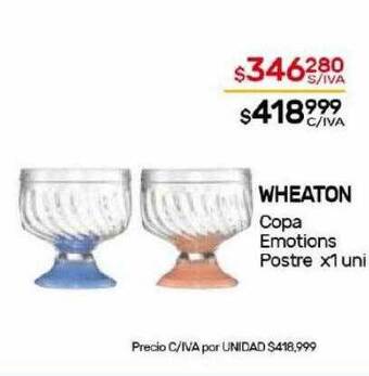 Nini Mayorista Wheaton copa emotions postre oferta
