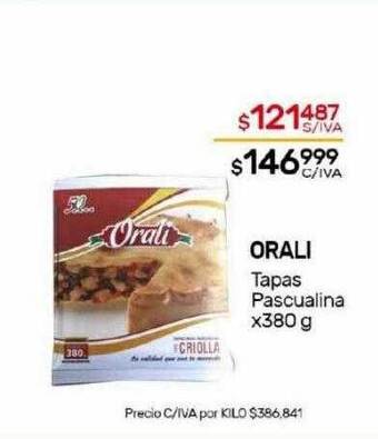 Nini Mayorista Orali tapas pascualina oferta