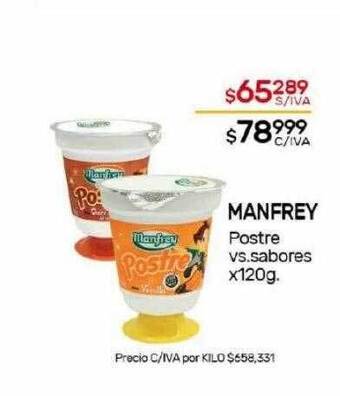 Nini Mayorista Manfrey postre vs sabores oferta
