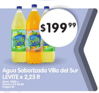 Supermercados Buenos Días Agua Saborizada Villa del Sur Levite x 2.25 Lt oferta