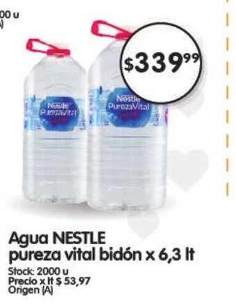 Supermercados Buenos Días Agua Nestle Pureza Vital Bidón x 6.3 Lt oferta