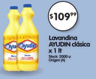 Supermercados Buenos Días Lavandina Ayudin Clásica x 1 lt oferta