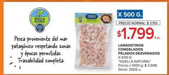 Carrefour Langostinos congelados pelados desvenados oferta