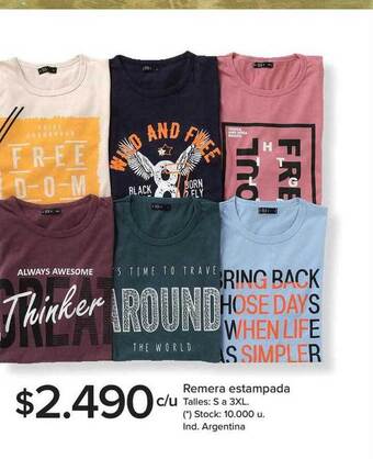 Carrefour Remera estampada oferta