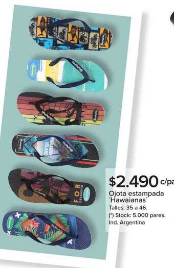 Carrefour Ojota estampada 'hawaianas' oferta