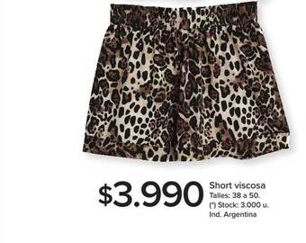 Carrefour Short viscosa oferta