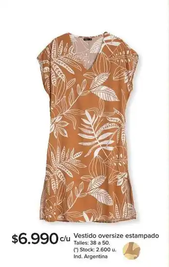 Carrefour Vestido oversize estampado oferta