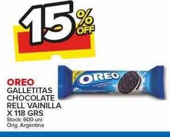 Carrefour Maxi Oreo galletitas chocolate rell vainilla oferta