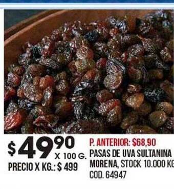 Coto Pasas de uva sultanina morena oferta