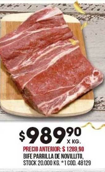 Coto Bife parrilla de novillito oferta
