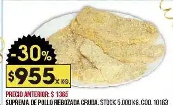 Coto Suprema de pollo rbozada cruda oferta