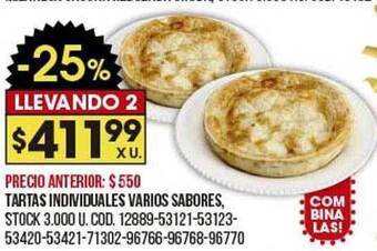 Coto Tartas individuales varios sabores oferta