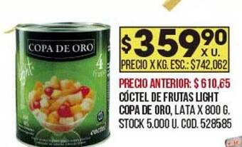 Coto Cóctel de frutas light copa de oro oferta
