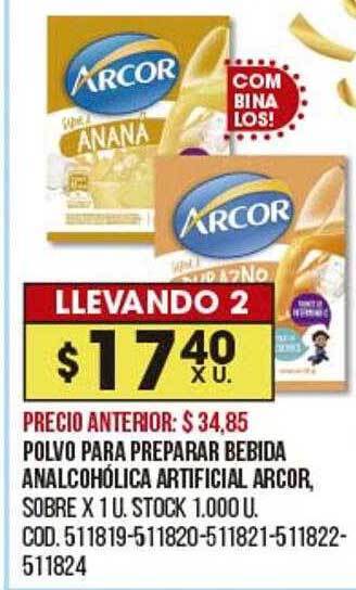 Coto Polvo para preparar bebida analcohólica artificial arcor oferta