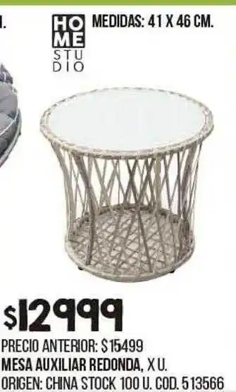 Coto Mesa auxiliar redonda oferta