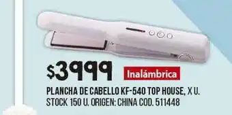 Coto Plancha de cabello kf-540 top house oferta