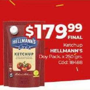 Diarco Ketchup hellmann's doy pack x 250 gr oferta