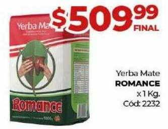 Diarco Yerba mate romance x 1 kg oferta