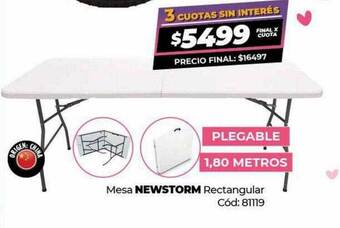 Diarco Mesa newstorm rectangular oferta